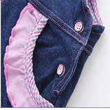 KIDSCOOL SPACE BabyToddler Girls Jean Overalls  Cute 3D Bunny Outfit Denim Pants Clothes Jumpsuit