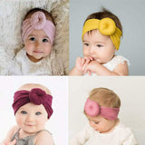 15Pcs Baby Headbands Turban Head Wrap Stretch Bow Soft Wide Nylon Hairband for Newborns Infants Toddlers