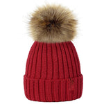 Lovely Child Women Beanies Hats Warm Winter Pompom Fur Knitted Beanie Caps Women Baby Girls Boy Fur Pom Pom Hat Ski Snow Cap