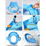 Baby Potty Seat with Armrest Safety Kids Toilet Training Potties Seats Infant Removable Toilet Chair Cushion Urinal Seat Ring