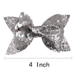 15/30Pcs Glitter Hair Bows Clips 4Inch Bunt Sequins Hairclips Alligator Clips Boutique Hair Accessories For Girls Teens Kids