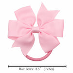 40Pcs (20Pairs) Baby Girl Grosgrain Ribbon Hair Bows Ponytail Holder Boutique Hair Bows Elastic Tie for Teens and Young Women