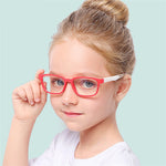 New Baby Anti-blue Light Glasses for Children Soft Frame Goggle Plain Silicone Glasses Kids Eye Fame Eywear Fashion