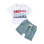 Baby Boys Casual Sports Tops Shorts Two-Piece Set Pullover T Shirt Tops and Shorts Cotton Letter Printed  Children Clothes Sets