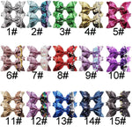 15/30Pcs Glitter Hair Bows Clips 4Inch Bunt Sequins Hairclips Alligator Clips Boutique Hair Accessories For Girls Teens Kids