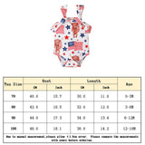 Baby Girls Independence Day Children&#39;s Clothing Cow Head Printed One Piece 2023 Summer Baby Clothes Toddler Girl Clothes NewBorn