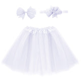 Newborn Baby Girl Tutu Multi-color Skirt Bow Headdress Sets Flower Photography Prop Cute Solid Color Skirts Children&#39;s Clothing