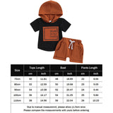 Baby Boy Pullover Hooded Top and Laceup Shorts Two-Piece Set Children Clothes Suit for Boy 2023 Summer Baby Clothes Young Child