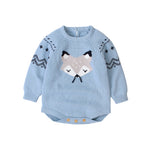 Baby Boys Romper Summer Infant Unisex Long-sleeved Cartoon Fox Infant Baby Clothing One Piece Summer Unisex Bodysuits One-Pieces