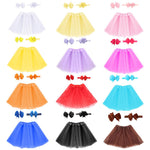 Newborn Baby Girl Tutu Multi-color Skirt Bow Headdress Sets Flower Photography Prop Cute Solid Color Skirts Children&#39;s Clothing