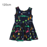 Hot! Summer Cotton Cherry Bow Decor Princess Dress Floral Vest Dresses for Girls Children Clothes Vestidos Dress for Girl