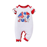 Independence Day Boys&#39; Bodysuit Letter Printed Short Sleeve Baby Summer Clothes Baby Boys Clothing Jumpsuit for Kids NewbornBaby