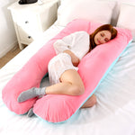 Soft Fleece Pregnant Pillow Gravida U Type Lumbar Pillow Multi Function Side Protect Cushion for Pregnancy Women Drop shipping