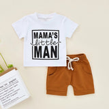 Baby Boys Clothing Sets Short Sleeve Top+Pocket Shorts Letter Print Kids Clothing Sets 2pcs Clothing Groups Children Clothes