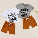 Baby Boys Clothing Sets Short Sleeve Top+Pocket Shorts Letter Print Kids Clothing2pcs Clothes Groups  Children Clothes Summer