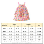 Princess Dress Sleeveless Baby Girl Tulle Sling Cake Dress Summer Sweet Fashion Colorful Rainbow Polka Dot Children Vestidos