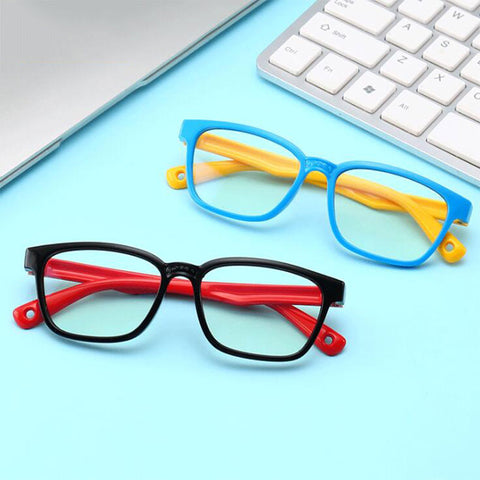 New Baby Anti-blue Light Glasses for Children Soft Frame Goggle Plain Silicone Glasses Kids Eye Fame Eywear Fashion