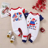 Independence Day Boys&#39; Bodysuit Letter Printed Short Sleeve Baby Summer Clothes Baby Boys Clothing Jumpsuit for Kids NewbornBaby