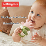 Bc Babycare Finger Silicone Teether Multiple Sucking Chew Points Teething Accessories Shakeable Handle Cute Rattle Teething Toy