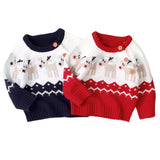 100% Brand New High Quality Children&#39;s Clothing Ins Hot Selling Knitting Cartoon Christmas Elk Sweater For Boys And Girls